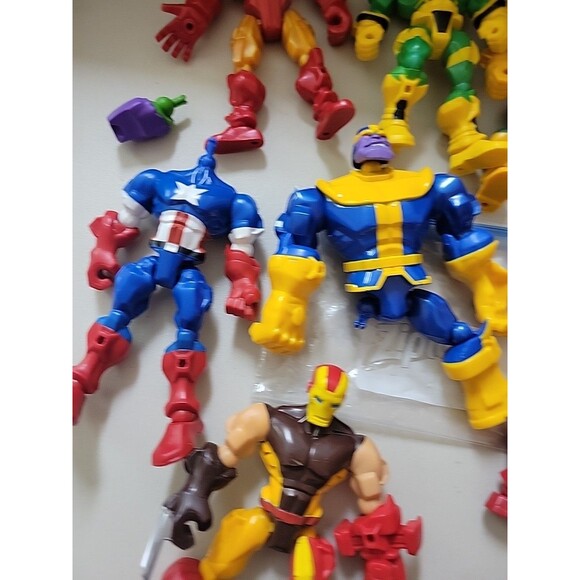 Mixed lot Super Hero MASHERS Figures and parts Captain America Iron man etc... - Picture 7 of 10